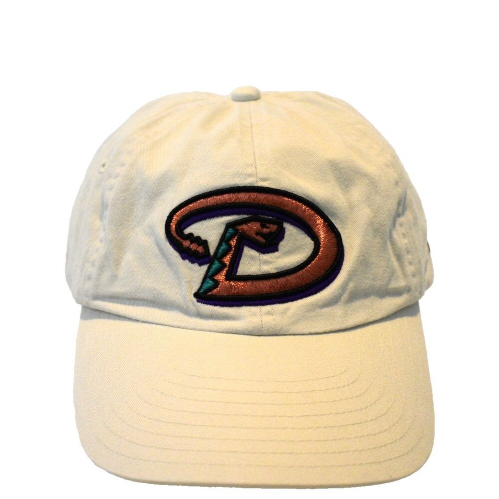 VTG Arizona Diamondbacks Hat Cap New Era Strap Back Dad Beige Tan Baseball MLB